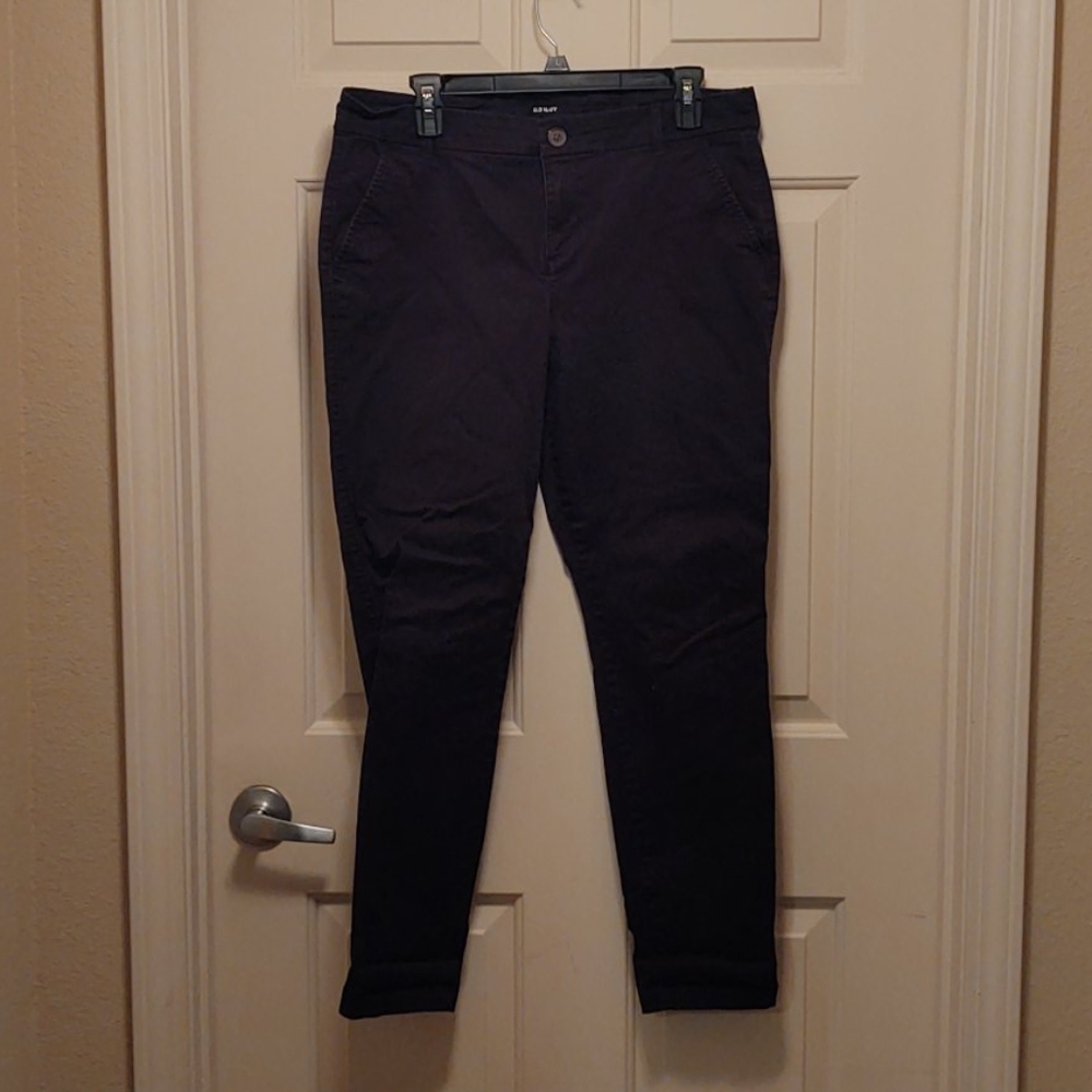 Old Navy Black Straight Leg Cotton Pants